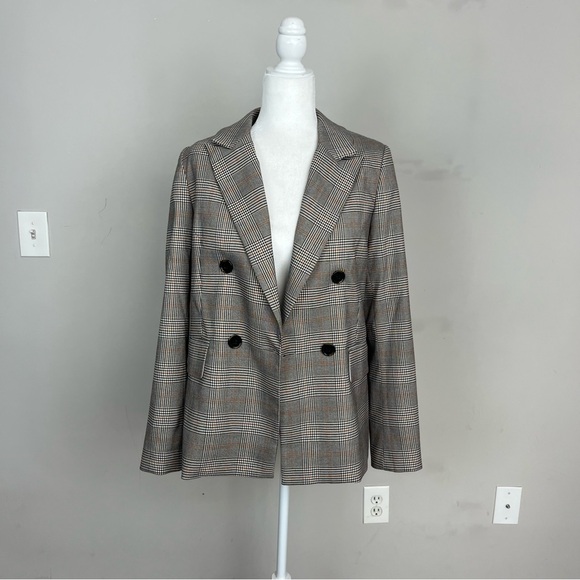 NWT A LOVES A PLAID DOUBLE BREASTED BLAZER SIZE MEDIUM - Picture 2 of 15